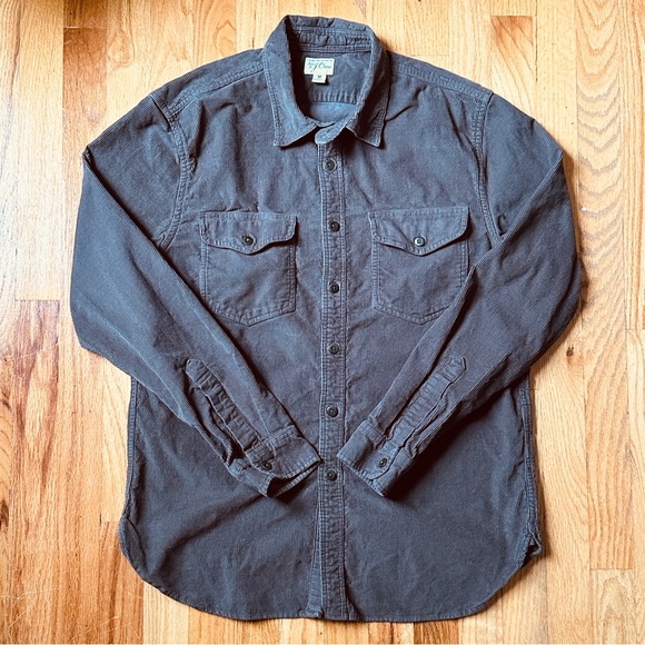 J.Crew Men’s Medium Garment-dyed corduroy CPO shirt Classic Fit in Forest Green - Picture 1 of 8